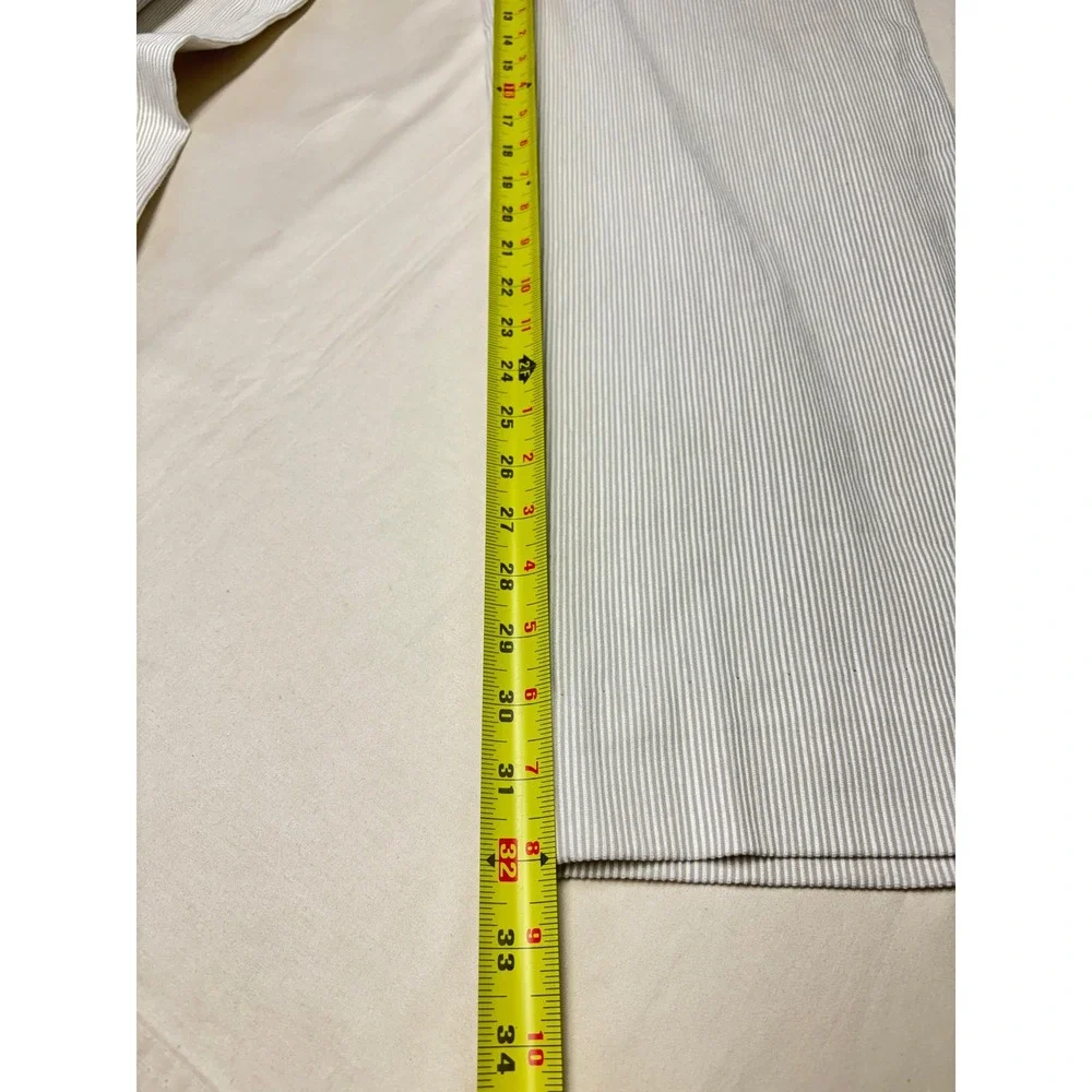 Southern Tide Skipjack Flat Front Corded Pants Mens 36x32 Tan White Striped 7310